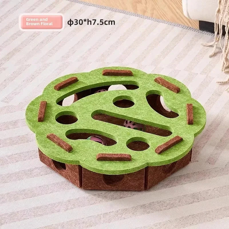 Jouet d'exercice pour chat avec balle