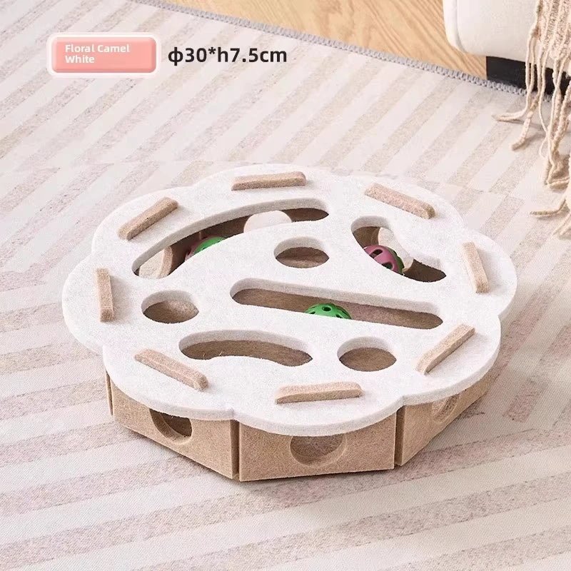 Jouet d'exercice pour chat avec balle