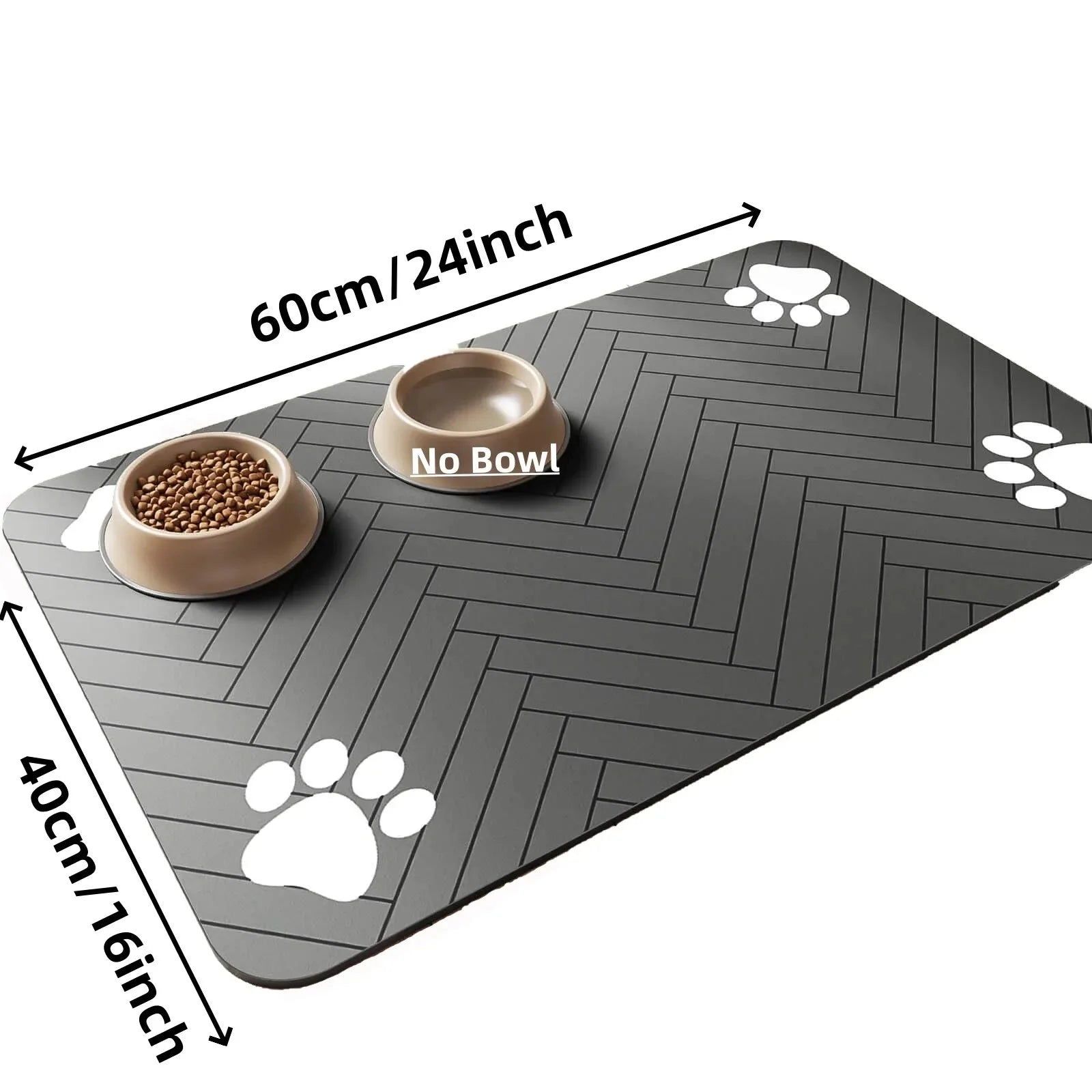 Tapis de Gamelle Absorbant et Anti-Dérapant pour Animaux