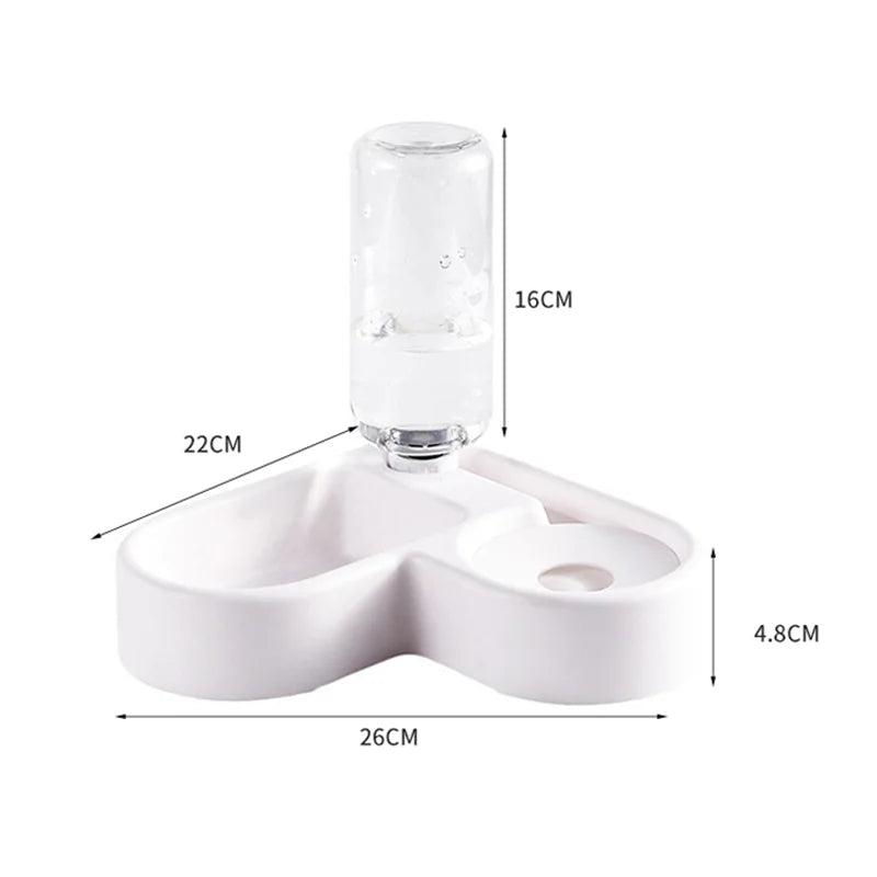Gamelle d'Angle Compacte avec Distributeur d'Eau