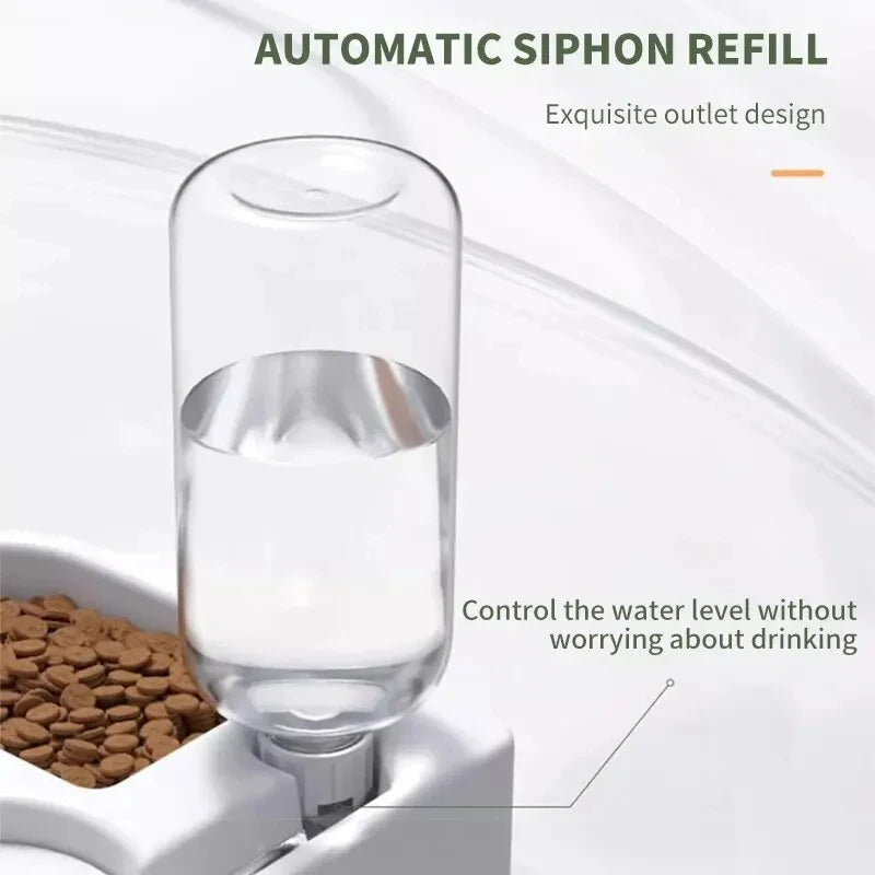 Gamelle d'Angle Compacte avec Distributeur d'Eau