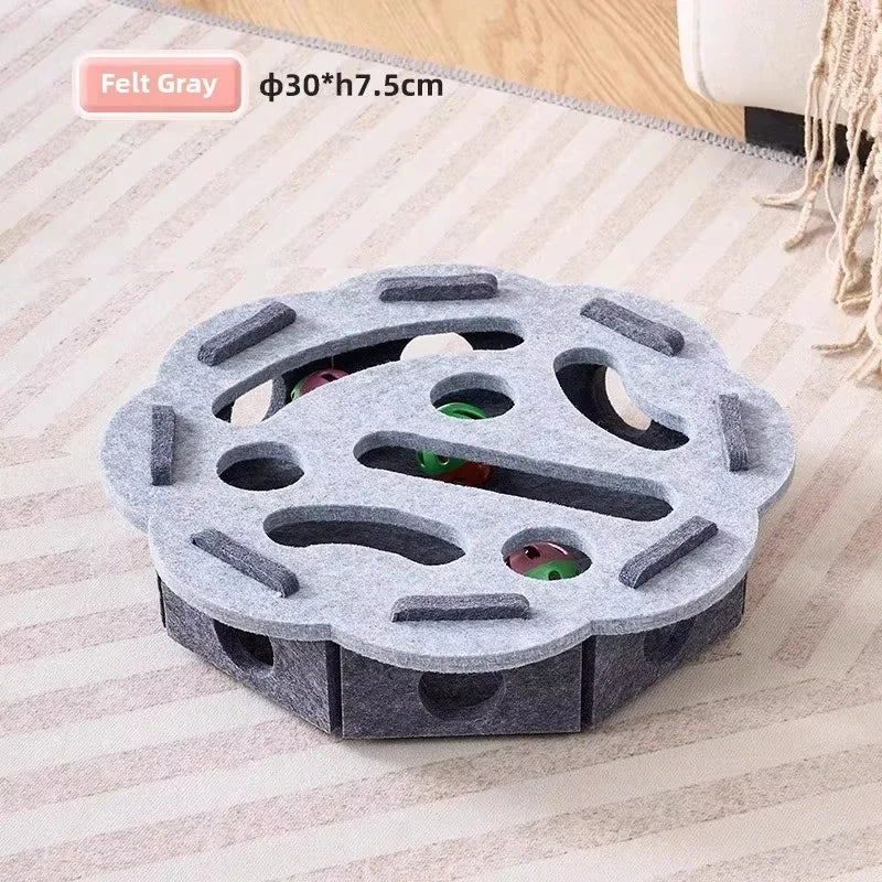 Jouet d'exercice pour chat avec balle