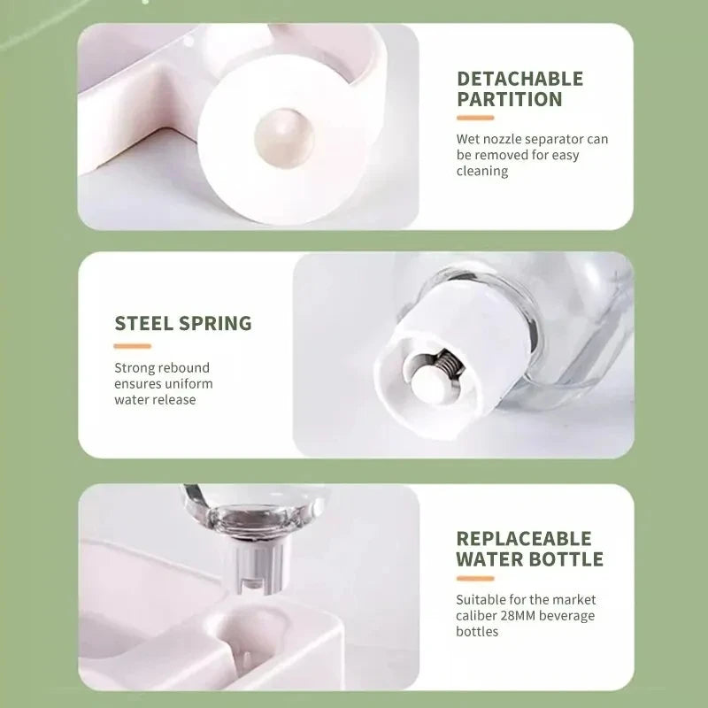 Gamelle d'Angle Compacte avec Distributeur d'Eau