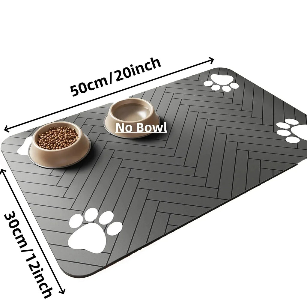 Tapis de Gamelle Absorbant et Anti-Dérapant pour Animaux