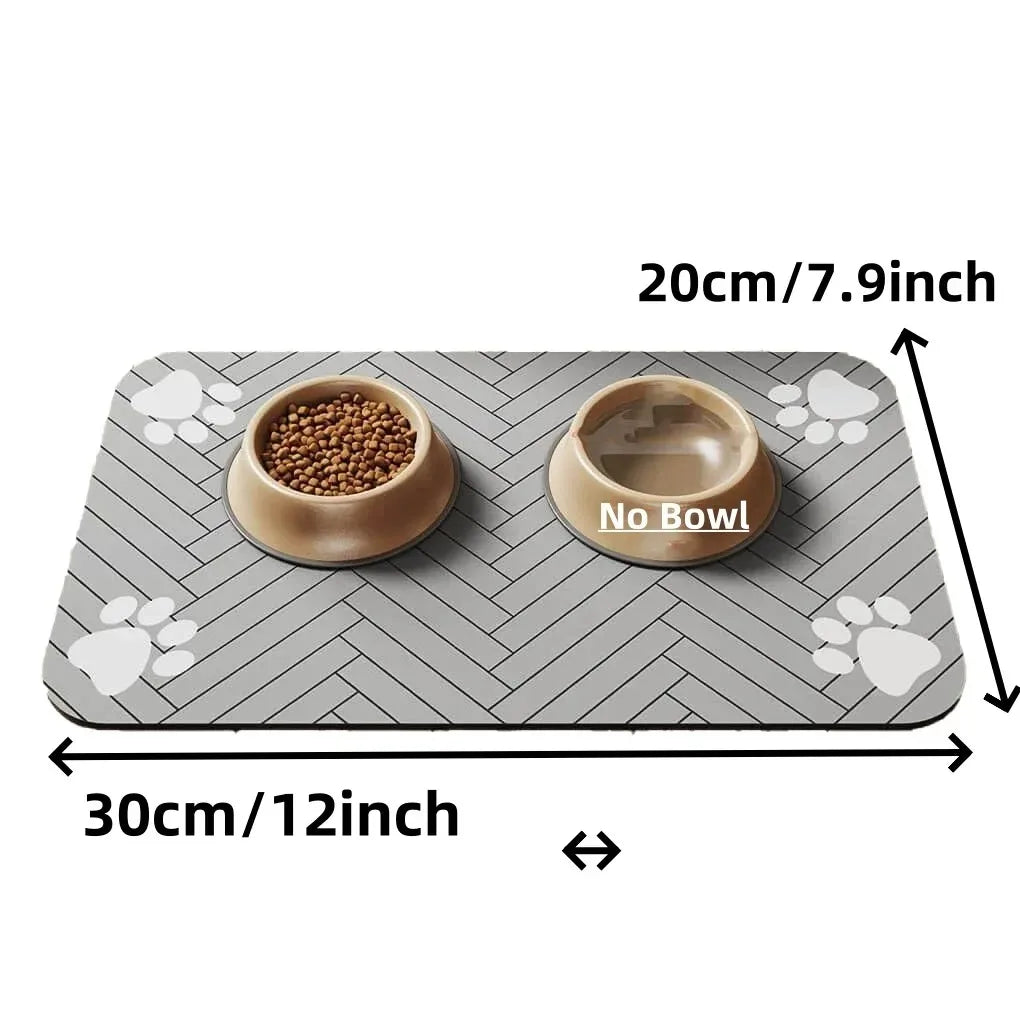 Tapis de Gamelle Absorbant et Anti-Dérapant pour Animaux