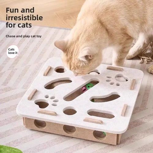 Jouet d'exercice pour chat avec balle