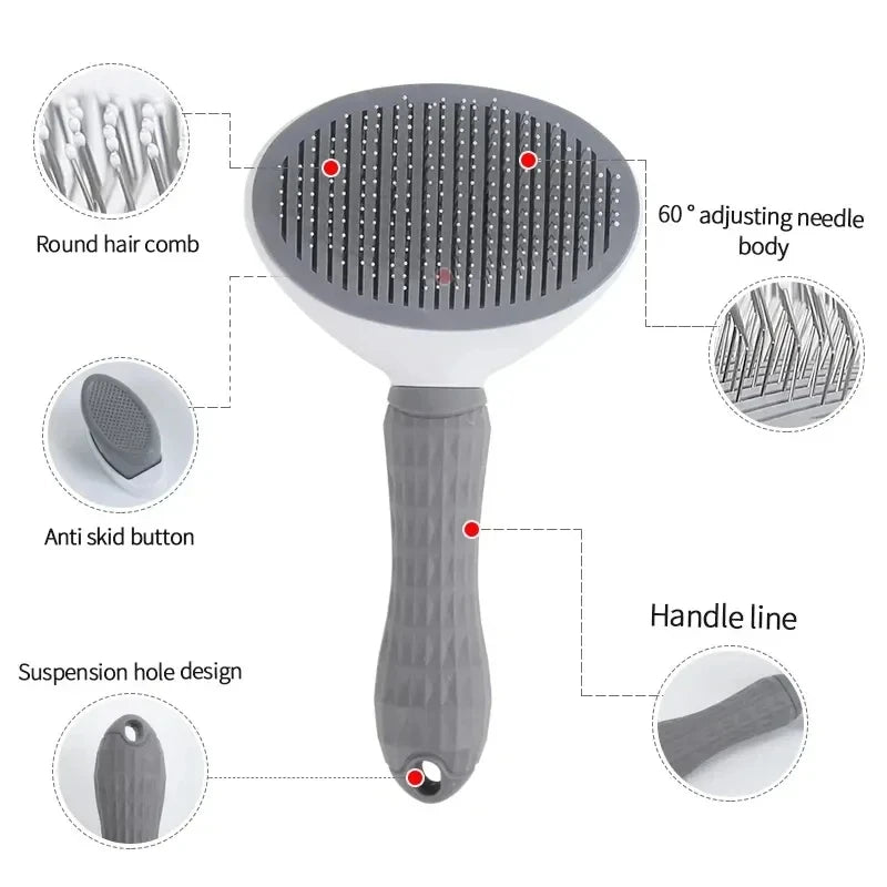 Brosse pour chiens et chats, peigne autonettoyant